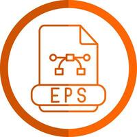 Eps Line Orange Circle Icon vector
