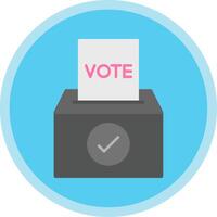 Vote Flat Multi Circle Icon vector