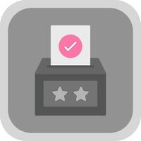 Voting Box Flat Round Corner Icon vector