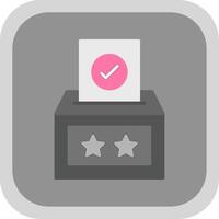 votación caja plano redondo esquina icono vector