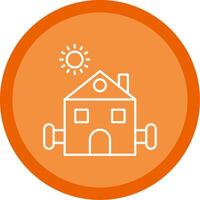 Farmhouse Line Multi Circle Icon vector