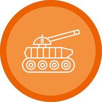 Tank Line Multi Circle Icon vector