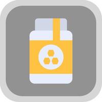 Honey Jar Flat Round Corner Icon vector