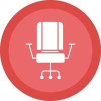 Chair Glyph Multi Circle Icon vector