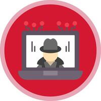 Fraud Flat Multi Circle Icon vector