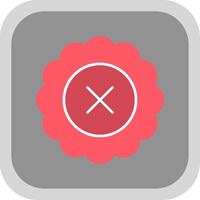 Reject Flat Round Corner Icon vector