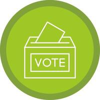 Voting Booth Line Multi Circle Icon vector