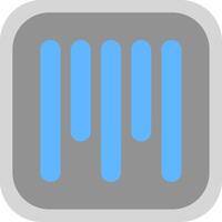 Vertical Align Top Flat Round Corner Icon vector