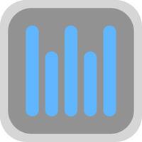 Vertical Align Bottom Flat Round Corner Icon vector