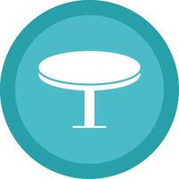 Round Table Glyph Multi Circle Icon vector