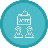 Voters Line Multi Circle Icon vector