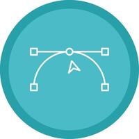 Anchor Point Line Multi Circle Icon vector