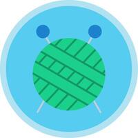 Knitting Flat Multi Circle Icon vector