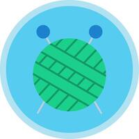 Knitting Flat Multi Circle Icon vector