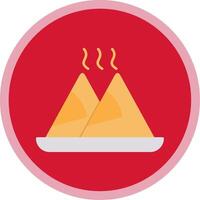 Samosa Flat Multi Circle Icon vector