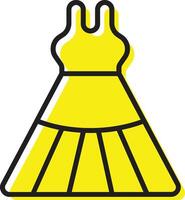 yellow dress icon illustration vector