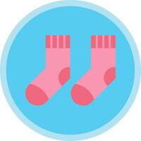 Socks Flat Multi Circle Icon vector