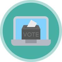 en línea votación plano multi circulo icono vector