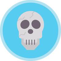 Skull Flat Multi Circle Icon vector