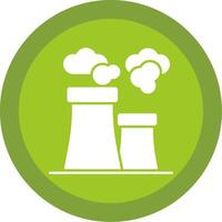 Air Pollution Glyph Multi Circle Icon vector