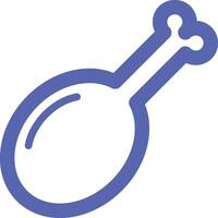 a blue and white icon of a spoon vector