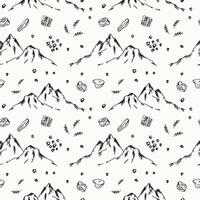 Mumijo seamless pattern with Shilajit Rocks hand drawn. Repeating background with mountains, stones natural pitch. Design element for Ayurveda, alternative medicine. For textile, wrapping, card, print vector