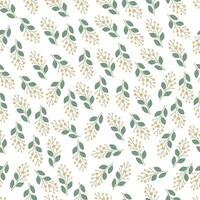 Floral seamless pattern. Beautiful twigs on a white background. Template for textile, wallpaper, packaging, cover, web, card, box, print, banner, ceramics vector