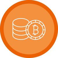 Bitcoin Line Multi Circle Icon vector