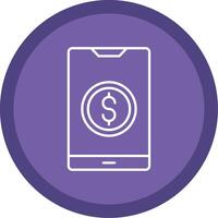 Online Payment Line Multi Circle Icon vector