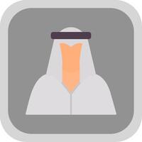 Arabian Flat Round Corner Icon vector