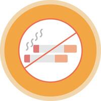 No Smoking Flat Multi Circle Icon vector