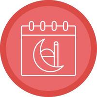 Calendar Line Multi Circle Icon vector