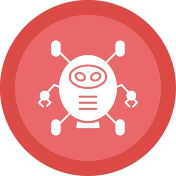 Robotics Glyph Multi Circle Icon vector