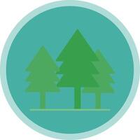 Tree Flat Multi Circle Icon vector