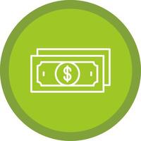 Money Line Multi Circle Icon vector