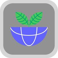 Ecosystem Flat Round Corner Icon vector
