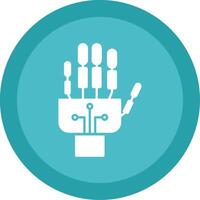 Robotics hand Glyph Multi Circle Icon vector