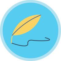 Quill Flat Multi Circle Icon vector
