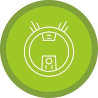 Robot Vacuum Line Multi Circle Icon vector