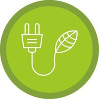 Green Energy Line Multi Circle Icon vector