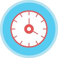 Clock Flat Multi Circle Icon vector