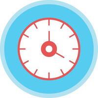 reloj plano multi circulo icono vector