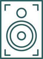 Speaker Line Gradient Round Corner Icon vector