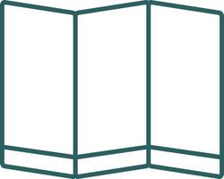 Folding Screen Line Gradient Round Corner Icon vector