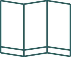 Folding Screen Line Gradient Round Corner Icon vector