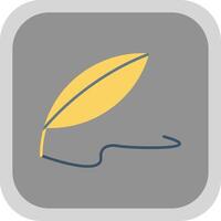 Quill Flat Round Corner Icon vector