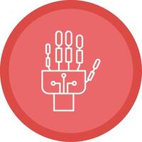 Robotics hand Line Multi Circle Icon vector