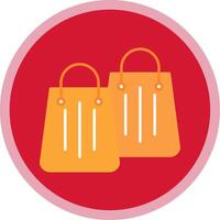 Shopping Bag Flat Multi Circle Icon vector