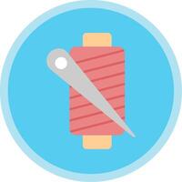 Thread Flat Multi Circle Icon vector