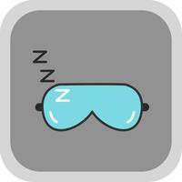 Sleeping Mask Flat Round Corner Icon vector